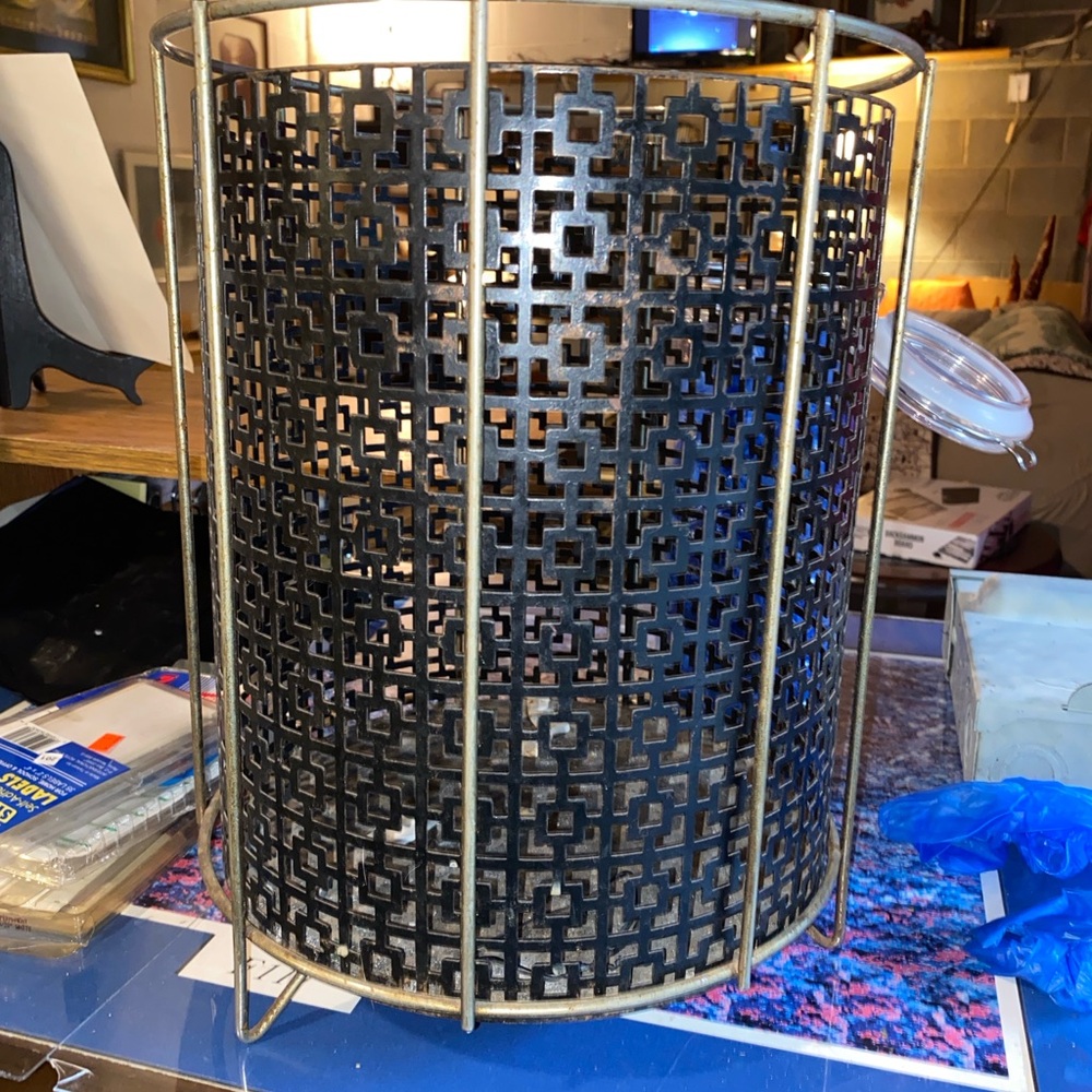 MCM Pierced Aluminum Trash Bin